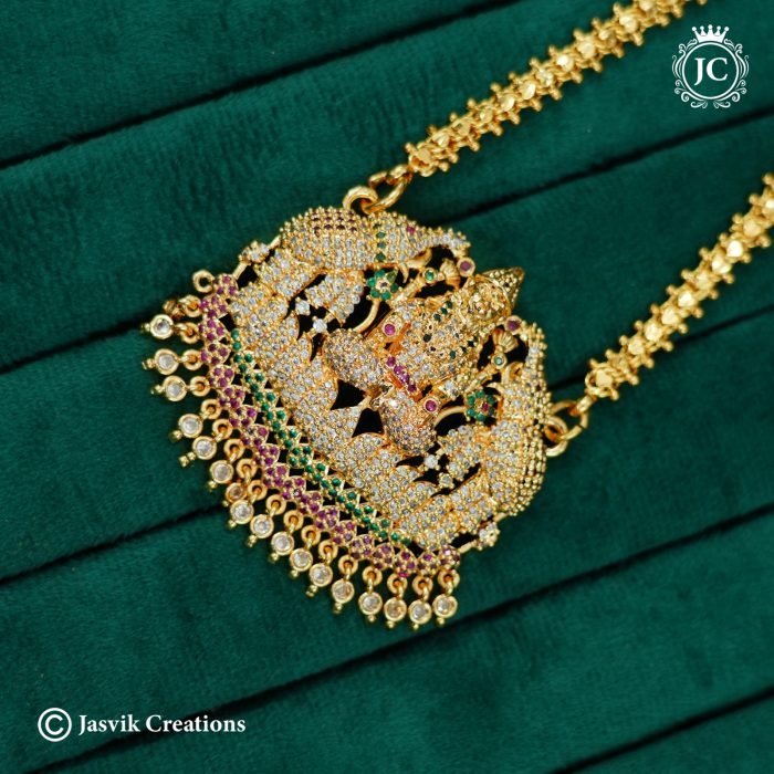 764 AD Gajalakshmi Pendent with Arumbu Chain( 30 Only) -JCCH764 -1150 1250 (2)