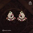 801 Impon peacock earring( Multi)-JCER801 260rs (6)