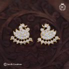 803 Impon Swan earring- ( Full White )JCER803 270rs (10)