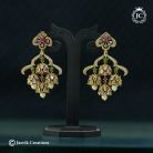 817 Premium 3-Tier Layered CZ Jhumka Earrings with Multi Accents- JCER817 ----599-(1)