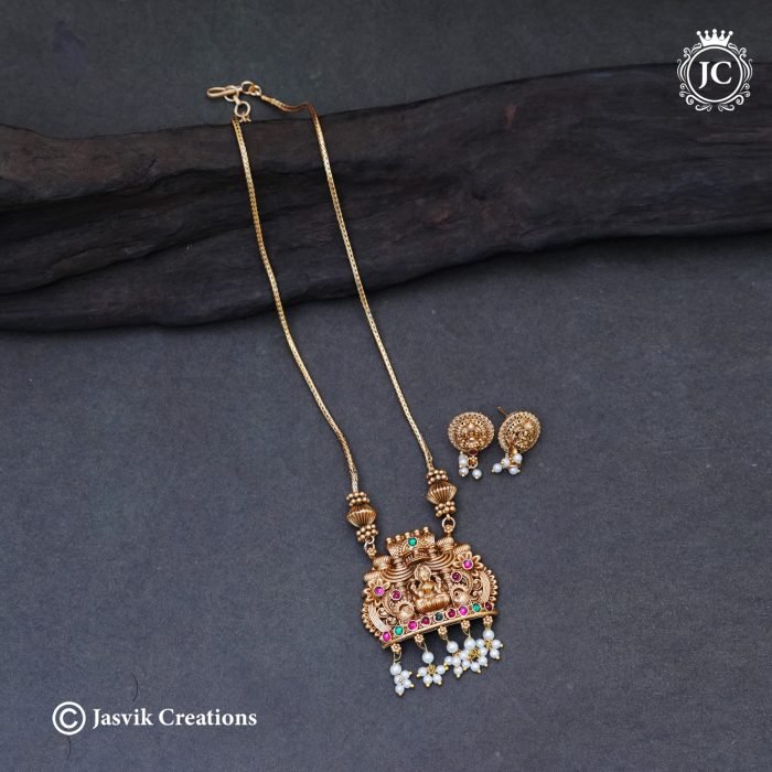 887 MAtte Finish Lakshmi Necklace - 3 (4)-JCNL887 - 350