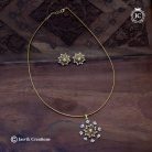 892 Gj finish floral pendent set with Hasley -JCNL892 - 799rs (3)