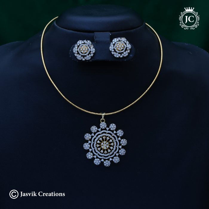 893 Gj finish floral pendent set with Hasley -JCNL893 - 999r (5)
