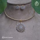 894 Gj finish floral pendent set with Hasley-JCNL894 - 999rs (4)