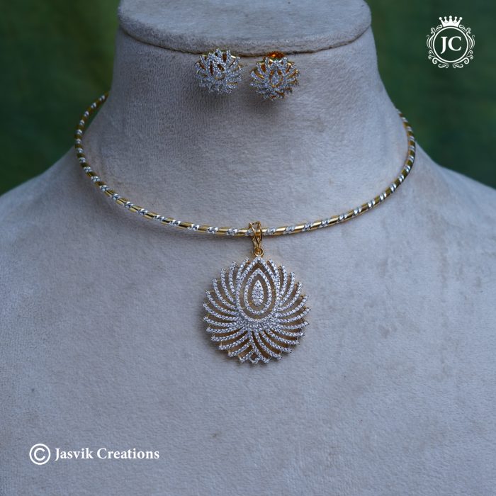 895 Gj finish floral pendent set with Hasley-JCNL895 - 999rs (9)