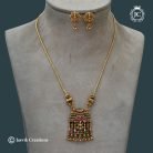 906 Matte Temple LAkshmi Necklace-JCNL906 -350 (2)