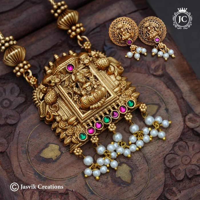 909 Matte Finish Lakshmi Necklace --JCNL909 350 (4)