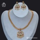 913 Microplated Lotus Attikai NEcklace- JCNL913 - 750