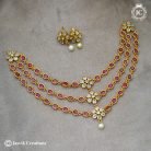 916 Premium Uncut Layer ( Red ) Necklace-JCNL916 - 650 (9)