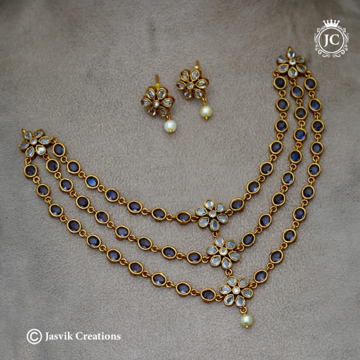 917 Premium Uncut Layer ( Lavender ) Necklace-JCNL917 - 650 (8) 917 Premium Uncut Layer ( Lavender ) Necklace-JCNL917 - 650 (8)