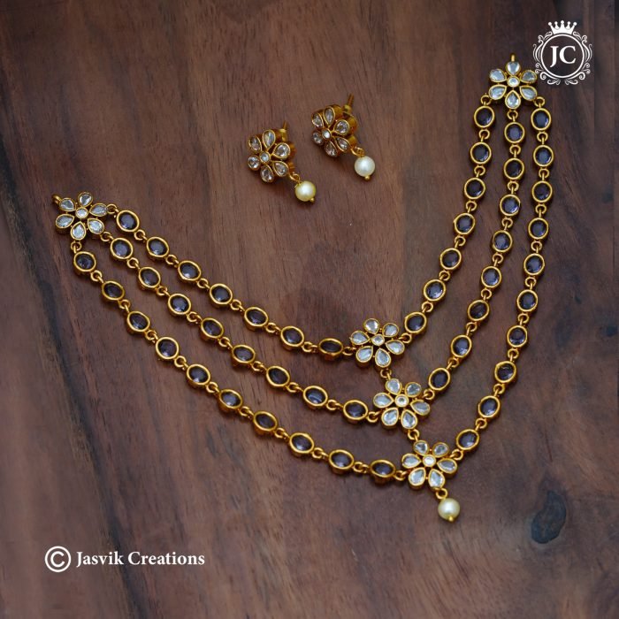 917 Premium Uncut Layer ( Lavender ) Necklace-JCNL917 - 650 (9) 917 Premium Uncut Layer ( Lavender ) Necklace-JCNL917 - 650 (9)