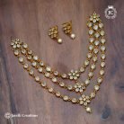 918 Premium Uncut Layer ( Full White ) Necklace-JCNL918 - 650 (9)