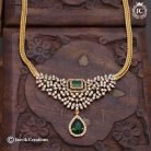 185 Antique-Finish-Simple-AD-necklace--Green -JCNL185-450-(19)