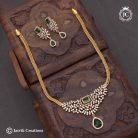 185 Antique-Finish-Simple-AD-necklace--Green -JCNL185-450-(20)