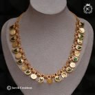 221 Pallaka Necklce-Real-Gold-Antique-Chocker - JCNL221 - 899
