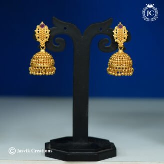 Forming Traditional Ruby Studded Jhumka  - JCER270