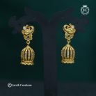 283 Diamond Replica with Elephant Jhumka-JCER283 -399 (2)