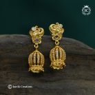 283 Diamond Replica with Elephant Jhumka-JCER283 -399 (3)
