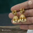 288 Premium AD Antique Peacock Jhumka JCER288- 499 (2)