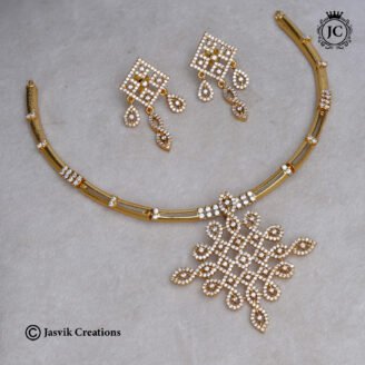 Antique Hasli Kolam Pendant Necklace Set - JCBN300