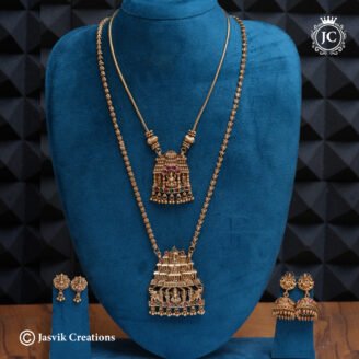 Antique Matte Finish Temple Jewelry Combo Set - JCCM416