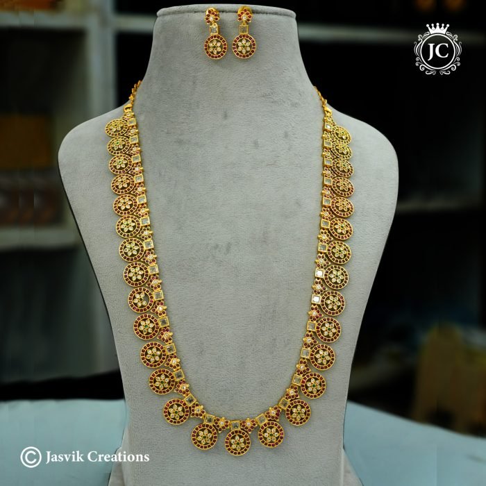 54 Real Kemp Stone Pottu Malai HAram -JCHM054 - 1599 (1) 54 Real Kemp Stone Pottu Malai HAram -JCHM054 - 1599 (1)