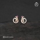 57 Simple Rose Gold Ear Rings - JCRG057- 99 (3)