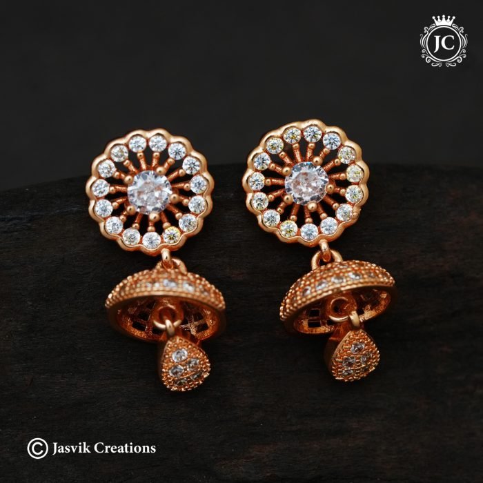 68 Rose Gold Jhumka Ear Ring - JCRG068- 180 (3)