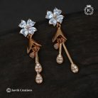 75 Rose Gold Hanging Ear Ring - 170 (3) - JCRG075