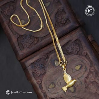Elegant Gold-Forming Flying Bird Pendant with Mesh Chain - JCCH777