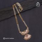 785 Microplastics 2 line pearl chain with peacock dollar-JCCH785 1199 (1)