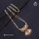 785 Microplastics 2 line pearl chain with peacock dollar-JCCH785 1199 (2)