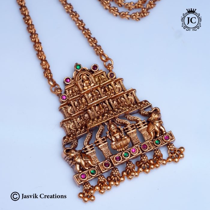 787 Matte-Finish-Dollar-Chain-with-Golden-Beads-(-30-Inch-Only-)- JCCH787 -699-(7) 787 Matte-Finish-Dollar-Chain-with-Golden-Beads-(-30-Inch-Only-)- JCCH787 -699-(7)