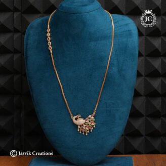 Peacock-Dollar-with-Mugappu-Chain - JCCH788