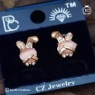 96 Rose Gold BunnyPink Ear Ring 99 (2)- JCRG096