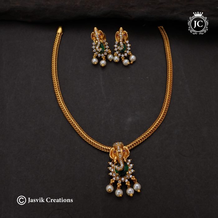 002 Simple Vinayage NEcklace -JCNL002-299 (5)