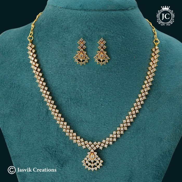 011-Sparkling-Diamond-Replica-Full-White-AD-Necklace---JCNL011 011-Sparkling-Diamond-Replica-Full-White-AD-Necklace---JCNL011