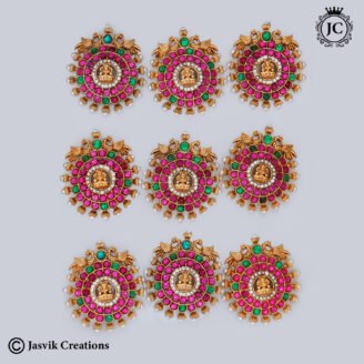 Traditional Divine Goddess Lakshmi Kemp Jadai Billai - JCHB044