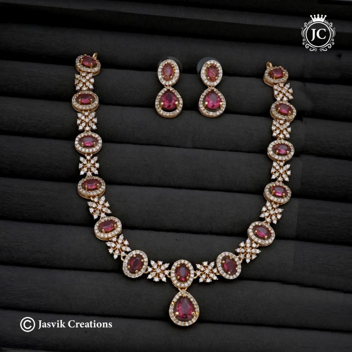 046 PRemium AD with Red Stone NecklaceJCNL046 -699 (2) 046 PRemium AD with Red Stone NecklaceJCNL046 -699 (2)