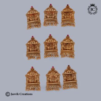 Antique Shrine Style Goddess Lakshmi Jadai Billai - JCHB050