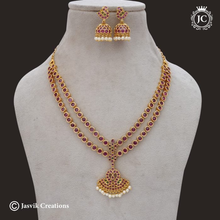 07 Real KEmp 2 Layer NEcklace-JCNL007 - 999 (2)