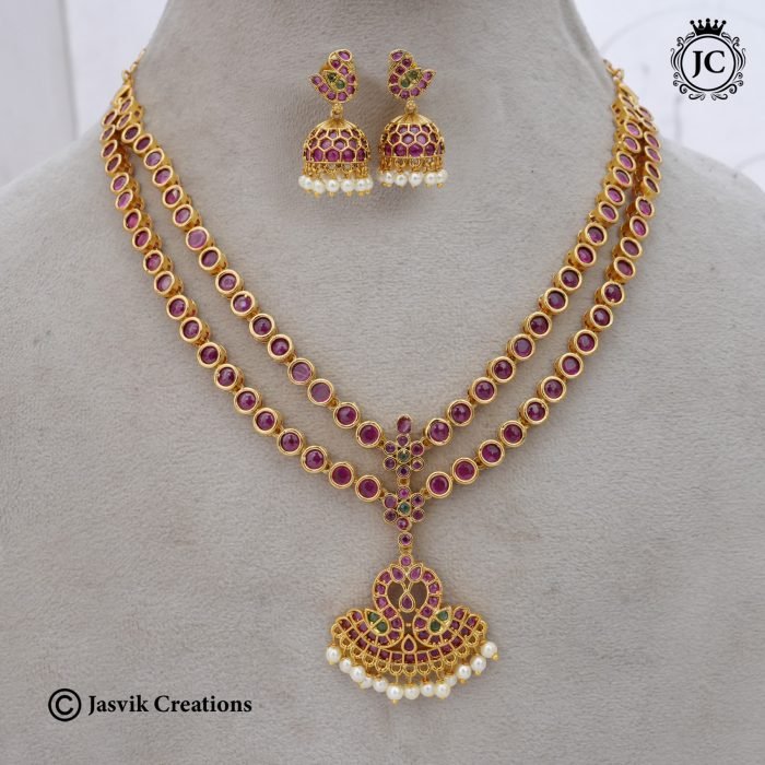 07 Real KEmp 2 Layer NEcklace-JCNL007 - 999 (3)