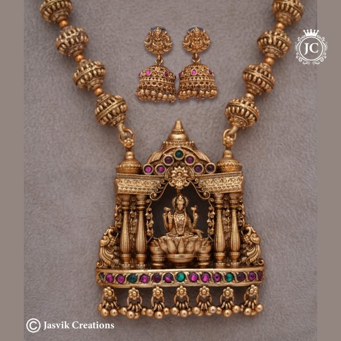 141 Chettinadu-LAkshmi-with-Temple-Dedign-Mid-Haram--JCHM141-699-(5)