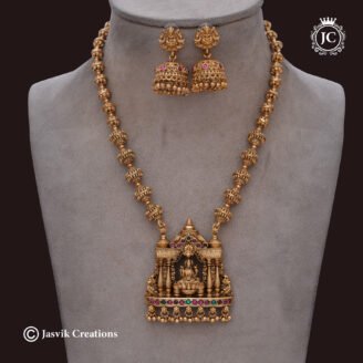 Matte Finish Chettinadu Lakshmi Temple Design Mid-Haram - JCHM141