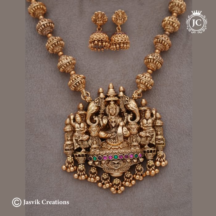 142 Chettinadu-LAskmi-with-Elephant-Mid-Hara,-JCHM142--699-(4)
