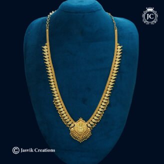 Forming Lakshmi Mango Haram with Golden Bead Drops - JCHM146