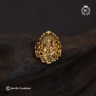 Divine Lakshmi Narasimha Gold-Plated Finger Ring - JCFR168