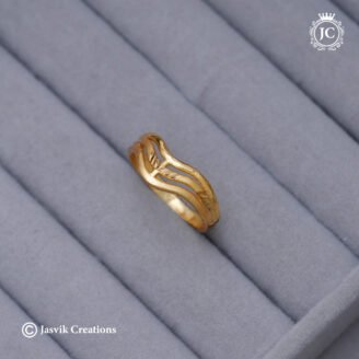 Minimalist Gold-Plated Wavy Layered Forming Ring - JCFR174