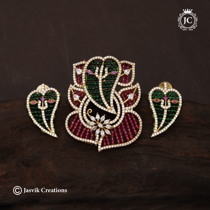 184 HAnd-MAde-Crystal-Vinayager-Pendent-Set-JCPT184 -1199-(5) 184 HAnd-MAde-Crystal-Vinayager-Pendent-Set-JCPT184 -1199-(5)