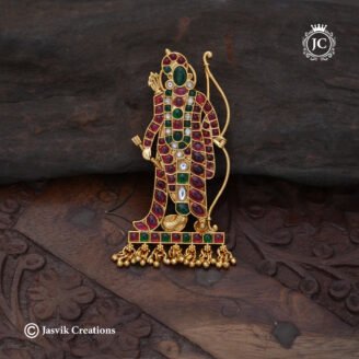 Premium Real Kemp Lord Ramar Temple Pendant - JCPT188